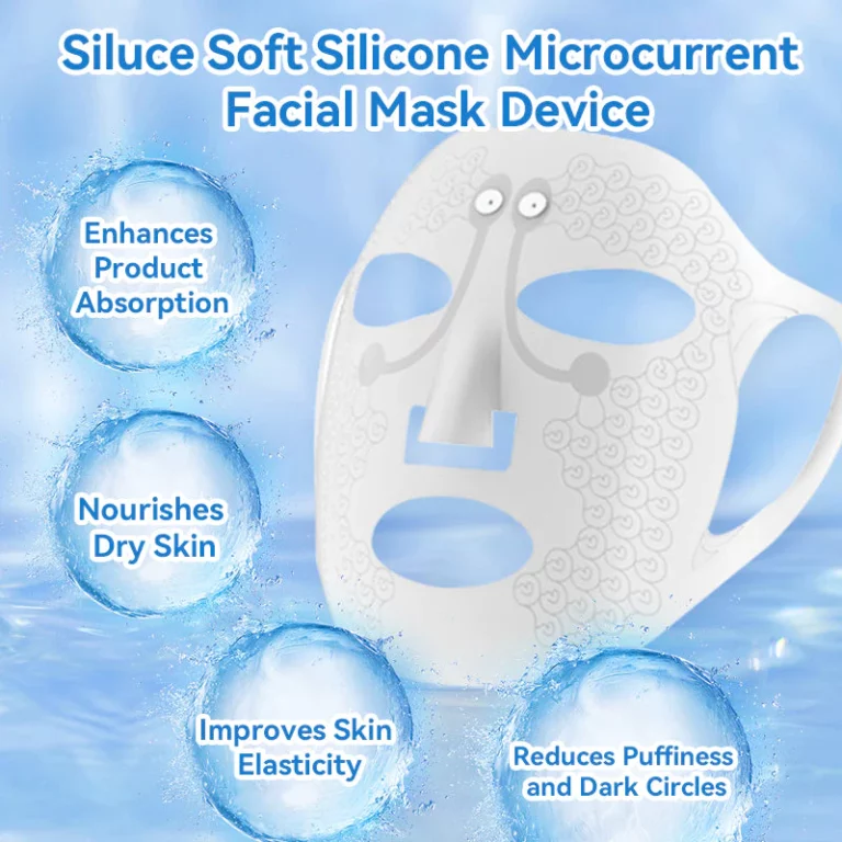 Siluce™ blød silikone mikrostrøm ansigtsmaskeanordning til fastere tonet hud