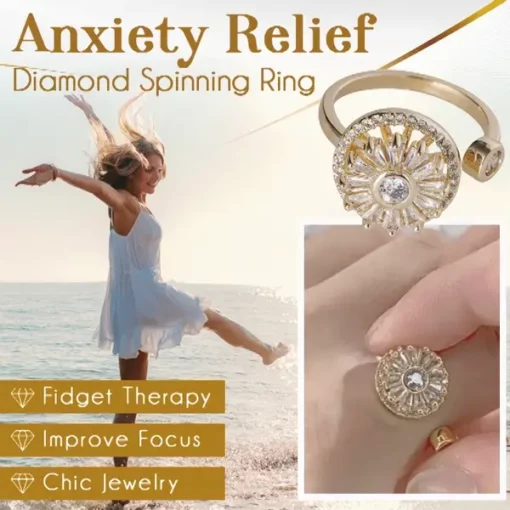 ZenSpinz Diamond Anti-Anxiety Ring