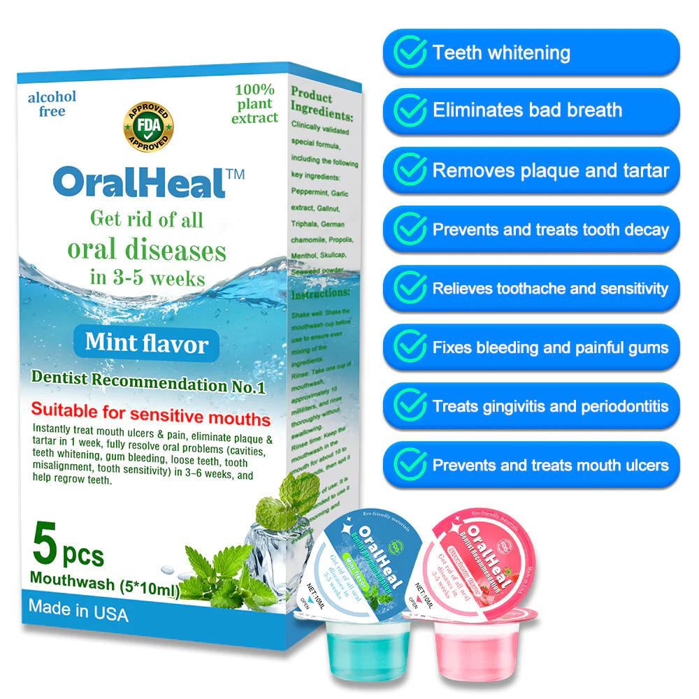 OralHeal Jelly Cup Mouthwash Restoring teeth and mouth to health - Image 8