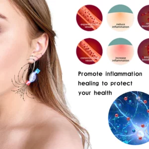 Alternative view of RKOL Lymphatic Magnetic Therapy Earrings