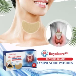 Alternative view of Fivfivgo™ Patches on the lymph nodes of the thyroid gland