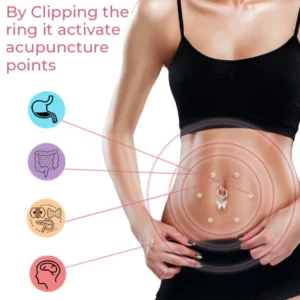 Alternative view of GleamGems™ MagnePress Umbilical Acupressure Detox Navel Ring