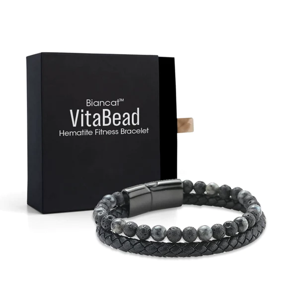 Biancat VitaBead Hematite Fitness Bracelet