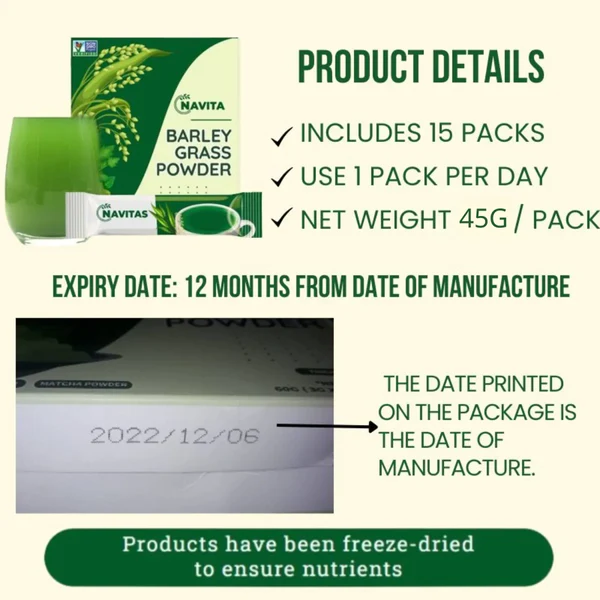 Naveta™ Barley Grass Powder 100% Pure & Organic - Image 8