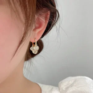 Pocofly™gold-plated opal Lymph earrings