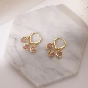 Pocofly™gold-plated opal Lymph earrings
