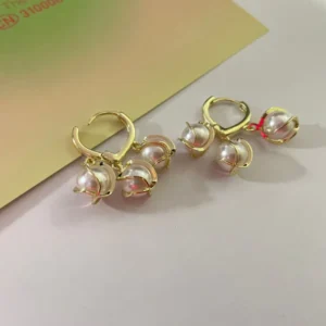Pocofly™gold-plated opal Lymph earrings