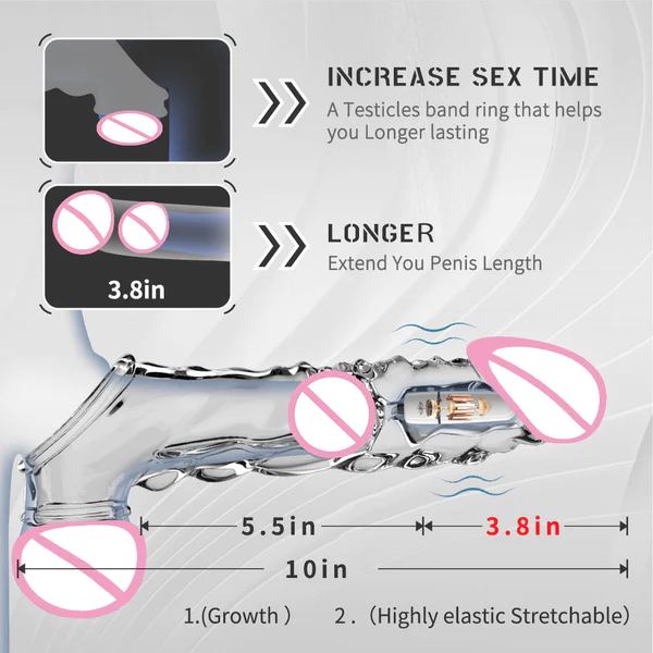 Reusable penis extension vibrator