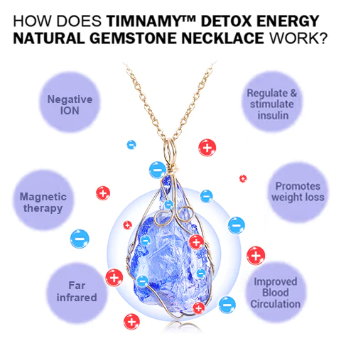Колие от естествени скъпоценни камъни TIMNAMY™ Detox Energy