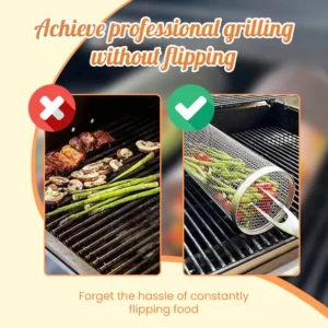 Ceoerty™ 360° Pro Rotate Stainless Steel BBQ Basket