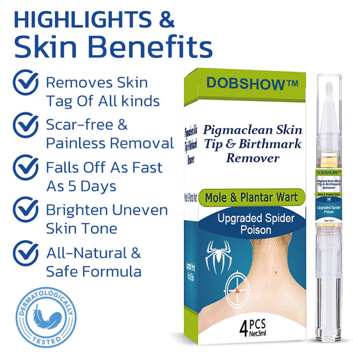 Dobshow™ Pigmaclean Skin Tip & Birthmark Remover&Upgraded Spider Poison