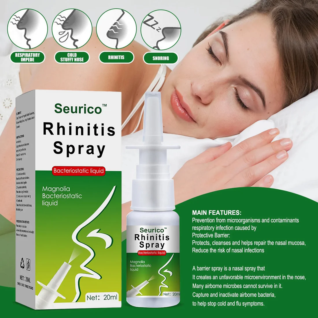 Herbal Natural Sterilization Spray - Effective Treatment Of Snoring Rhinitis