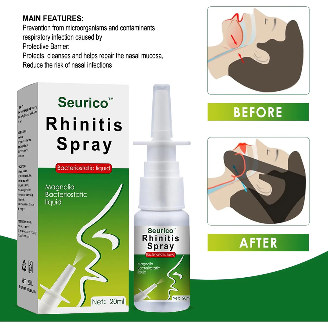 Herbal Natural Sterilization Spray - Effective Treatment Of Snoring Rhinitis