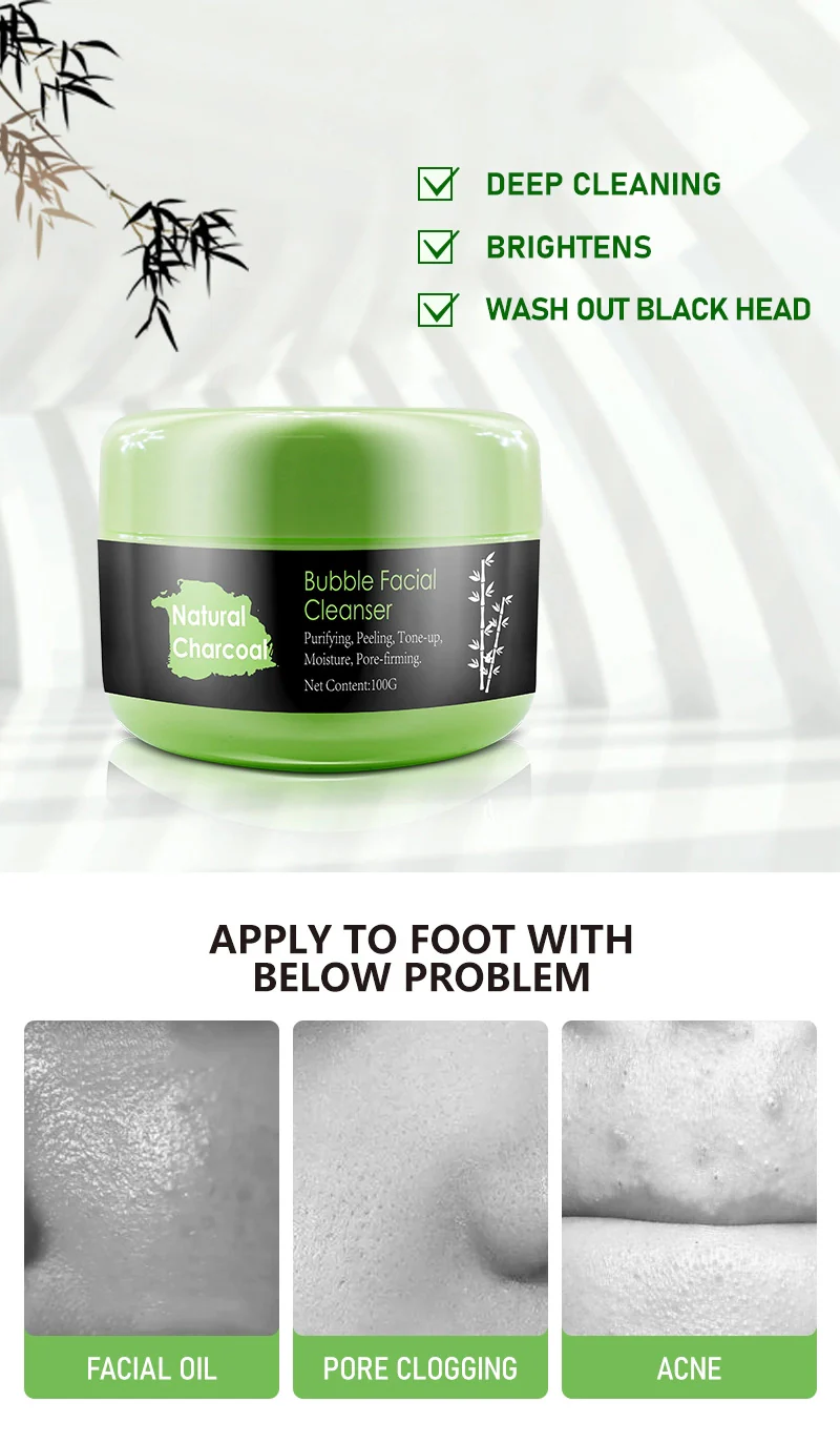 Natural Charcoal Bubble Facial Cleanser