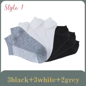 8 Pairs Lot Solid Mesh Womens Short Socks