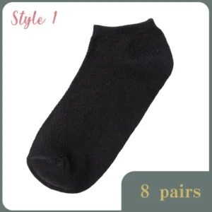 8 Pairs Lot Solid Mesh Womens Short Socks