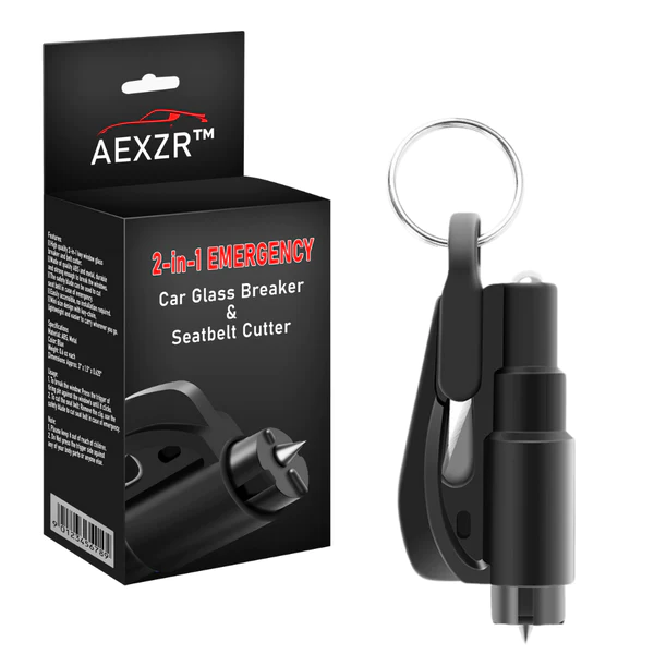 AEXZR™ 2-in-1 noodmotorglasbreker en veiligheidsgordelsnyer