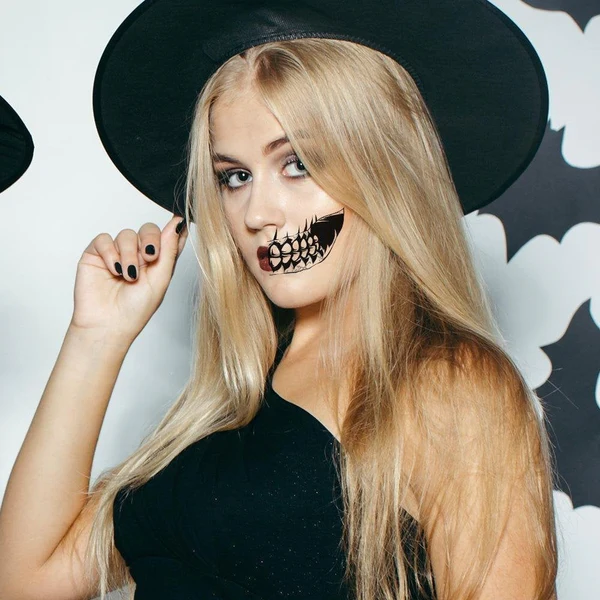 Halloween Prank Make-up Tydelike Tattoo😈Realisties en maklik om te verwyder