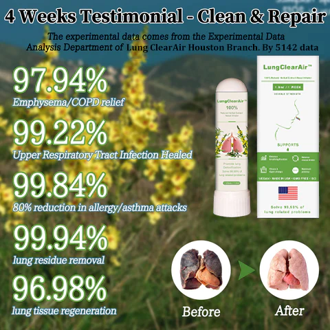 LungClearAir® Nasal Inhaler - Powerful Lung Support & Cleanse & Respiratory