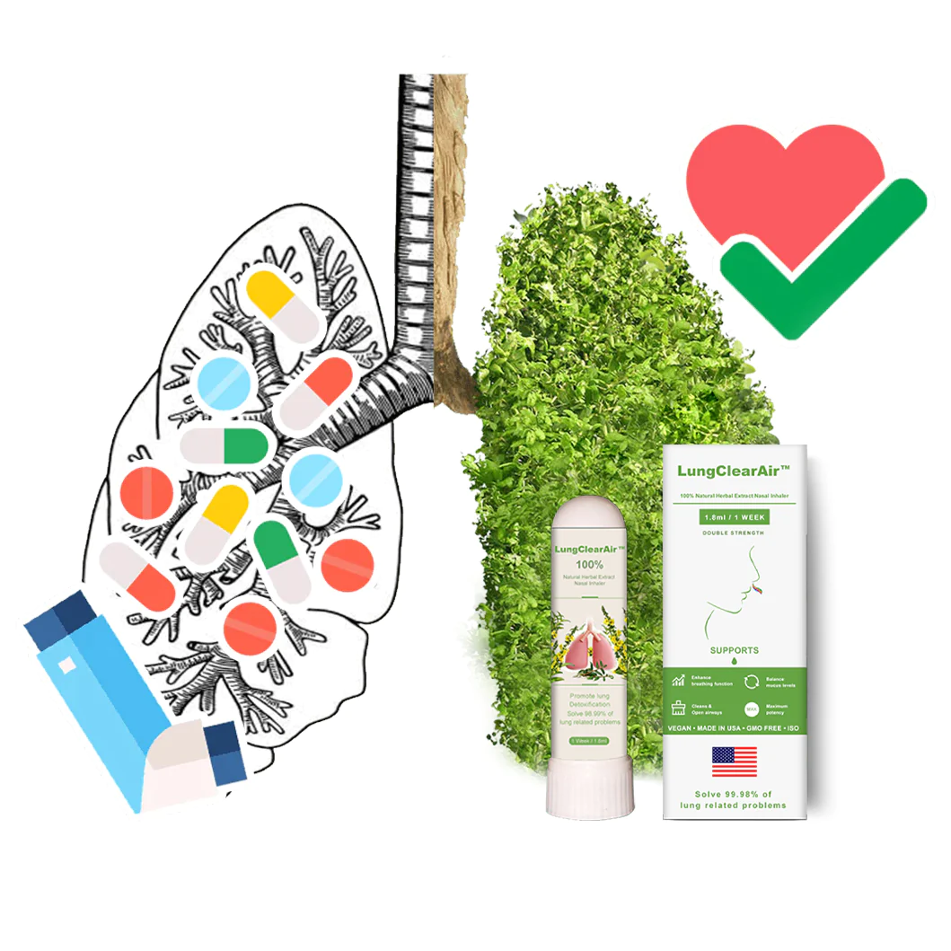 LungClearAir® Nasal Inhaler - Powerful Lung Support & Cleanse & Respiratory