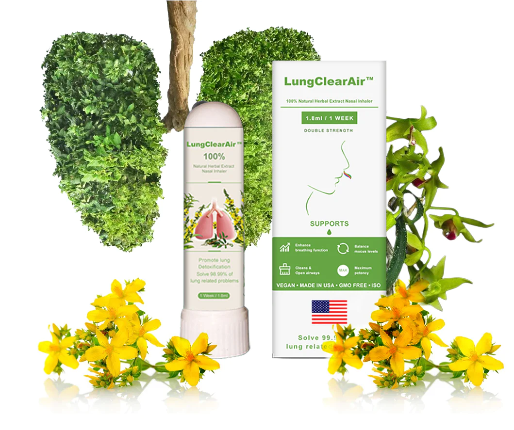 LungClearAir® Nasal Inhaler - Powerful Lung Support & Cleanse & Respiratory