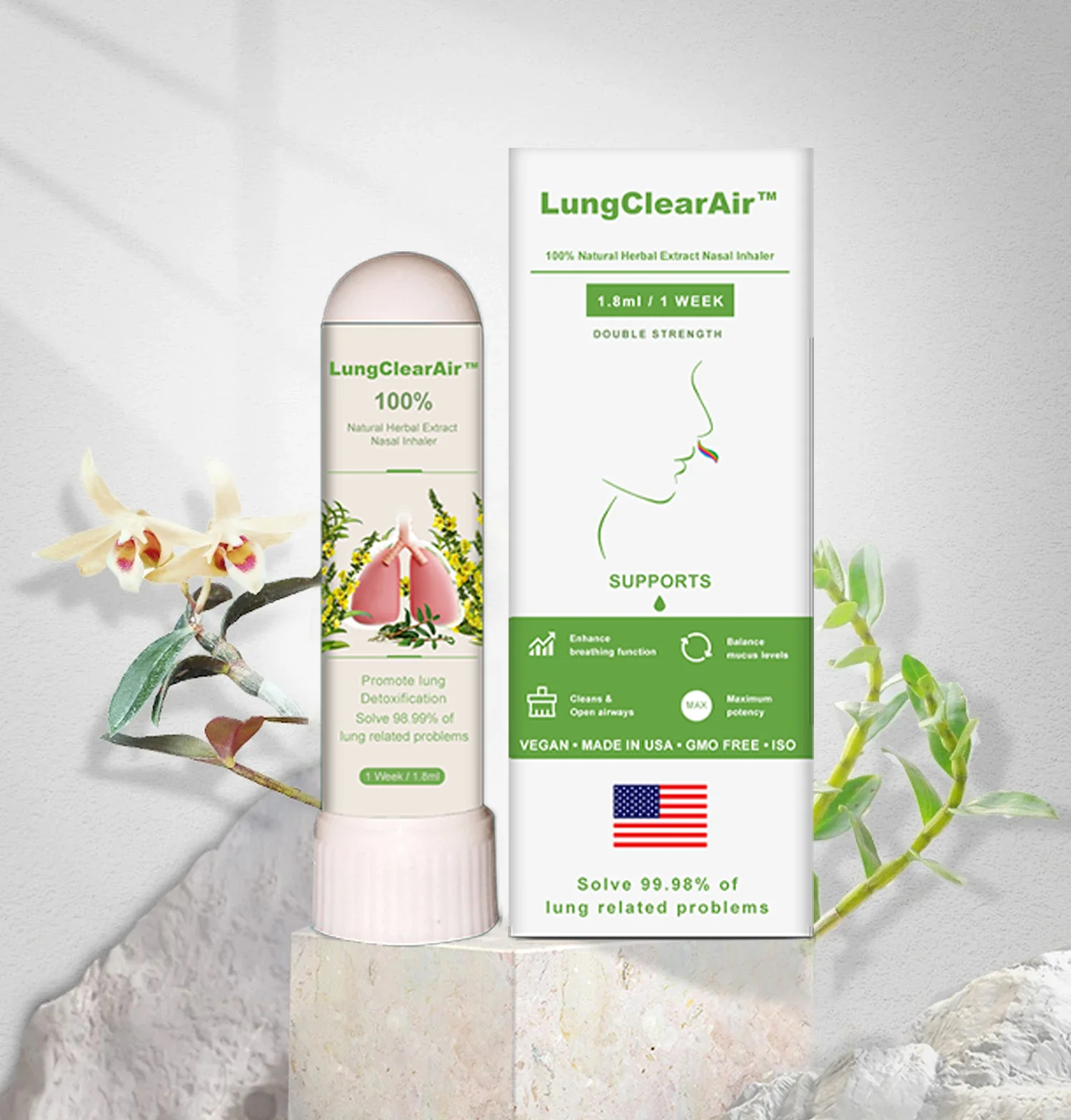 LungClearAir® Nasal Inhaler - Powerful Lung Support & Cleanse & Respiratory