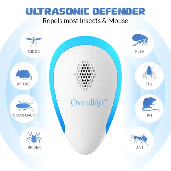Oveallgo™ BugRepel Pro Dispositivo afweerende ultrasoniese insekte