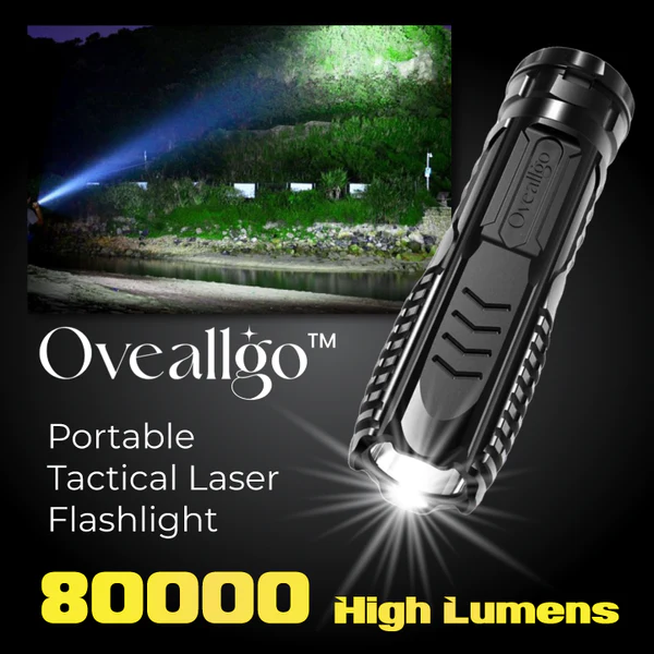 Oveallgo™ Ultra-helder 80000 Lumens draagbare taktiese laserflitslig