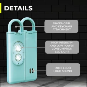 Oveallgo™ 130dB Loud Self Defence Alarm Keychain with LED Strobe Light