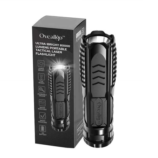 Oveallgo™ Ultra-Bright 80000 Lumens Portable Tactical Laser Flashlight