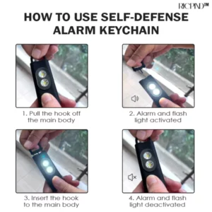 RICPIND 130dB Loud Self-Defense Alarm Keychain