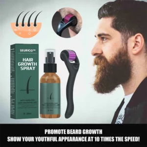 Seurico™ Beard Growth Natural Spray & Microneedle Roller Set