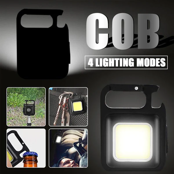 Seurico™ Portable Flashlight Keychain Mini LED Light Glare COB USB Charging - Image 6