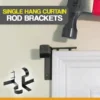 Single Hang Curtain Rod Brackets