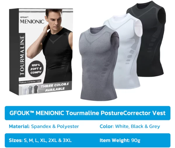 Sugoola™ MENIONIC Tourmaline PostureCorrector Vest