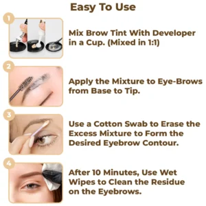 flysmus™ BrowBliss Semi-Permanent Eyebrow Tinting Kit