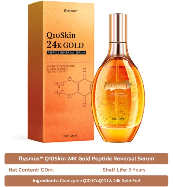 flysmus™ Q10Skin 24K Gold Peptid Umkehr Serum