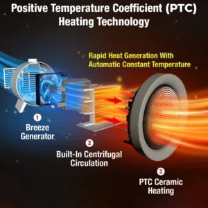 Alternative view of GFOUK™ BlazeFlare Pro900 Wall Outlet Heater