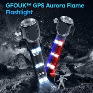 Alternative view of GFOUK™ GPS Aurora Flame Flashlight