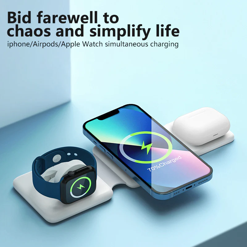 The FoldMag 3rd Gen - Magnetic Triple-in-One Wireless Charger - Image 4