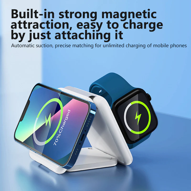 The FoldMag 3rd Gen - Magnetic Triple-in-One Wireless Charger - Image 3