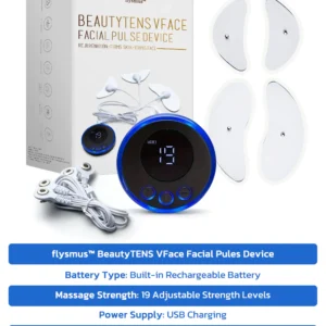 Alternative view of flysmus™ BeautyTENS VFace Facial Pules Device