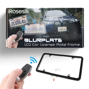 iRosesilk™ Anti-Tracking AUTO X BlurPlate LCD Car License Plate Frame