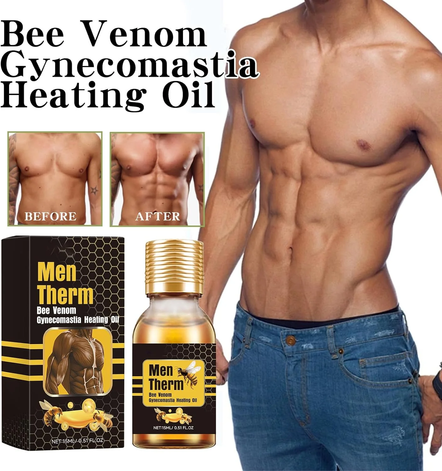 Dobshow™ MenTherm Bee Venom Gynecomastia Heating Oil