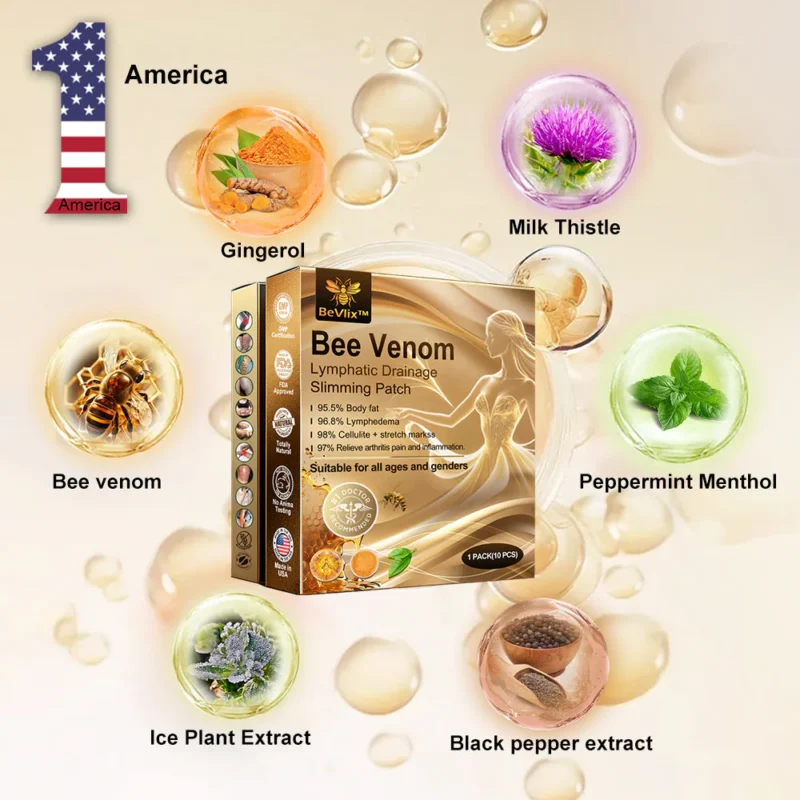 BeVlix™ 𝐁𝐞𝐞 𝐕𝐞𝐧𝐨𝐦 𝐋𝐲𝐦𝐩𝐡𝐚𝐭𝐢𝐜 𝐃𝐫𝐚𝐢𝐧𝐚𝐠𝐞 𝐒𝐥𝐢𝐦𝐦𝐢𝐧𝐠 𝐏𝐚𝐭𝐜𝐡