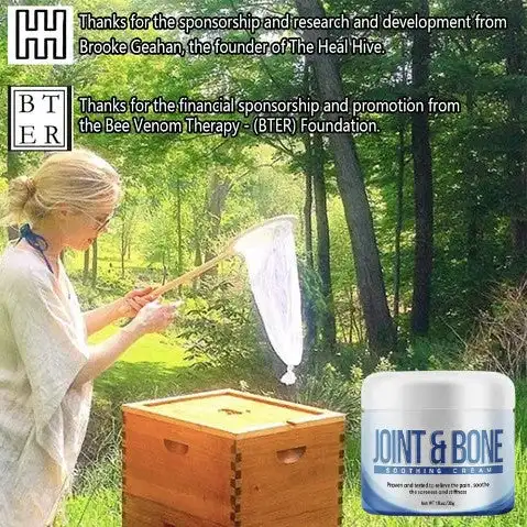 All ingredients are derived from natural plants and bee venom, cruelty free. Bee Venom Joint and Bone Therapy Cream contains six powerful and proven ingredients that have been used to effectively treat arthritis and bone-related diseases in millions of people around the world. Bee Venom Filtrate: Naturally obtained, It is a potent alkaloid with various biological activities, including anti-inflammatory, analgesic, antimicrobial, antioxidant, and immune-regulating properties. Royal jelly: It has antibacterial and antiviral effects. Catechin: A green tea extract, it helps alleviate pain and inflammation associated with arthritis. Omega-3 fatty acids: Reduce inflammation and pain caused by arthritis, improving quality of life. WHY IS BEE VENOM JOINT AND BONE THERAPY CREAM THE BEST CHOICE? Relieve Arthritis Pain Eliminate joint inflammation Eliminates cysts and edema Promotes joint tissue repair Improve joint elasticity and mobility Promotes joint repair and regeneration promote blood circulation no side effects Can be used both day and night Effective in one application Clinical medical research centers have proven its effectiveness. Developed and produced in FDA-registered laboratories in the United States. Does not contain any harmful ingredients. Cruelty-free. Recommended by orthopedic medical experts.