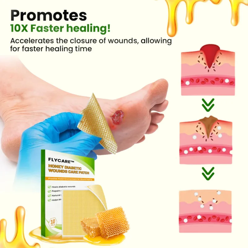 FLYCARE™ Honey Diabetic Wounds Care Patch