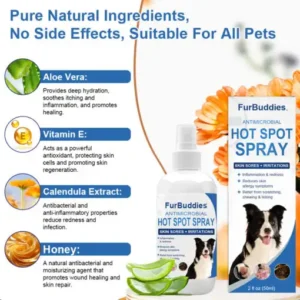 FurBuddies® Hot Spot Spray for Dogs Skin Sores and Irritations