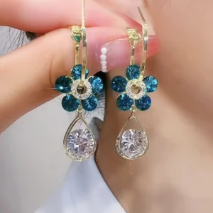 Oneswear™ Crystal Flower Germanium Earrings - Lymphatic Drainage
