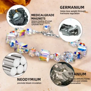 DIYSTAR™ handmade Northern Lights Crystals bracelet 𝑳𝒚𝒎𝒑𝒉𝒂𝒕𝒊𝒄 𝑴𝒂𝒈𝒏𝒆𝒕𝒊𝒄 𝑻𝒉𝒆𝒓𝒂𝒑𝒚